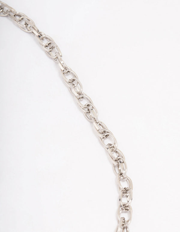 Silver Filigree Puffy Heart Necklace