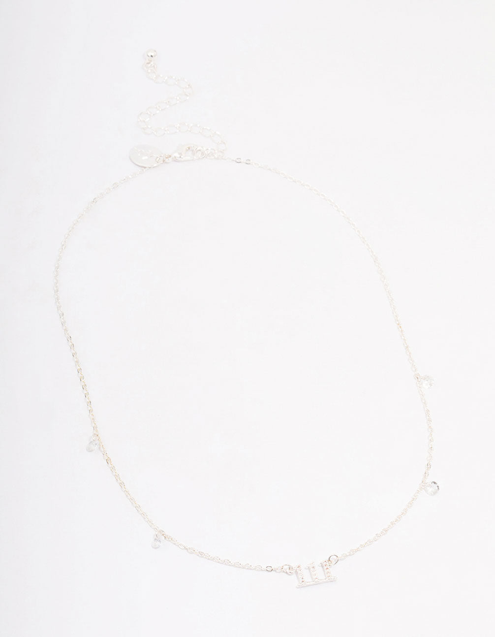 Silver Plated 111 Angel Number Cubic Zirconia Chain Necklace