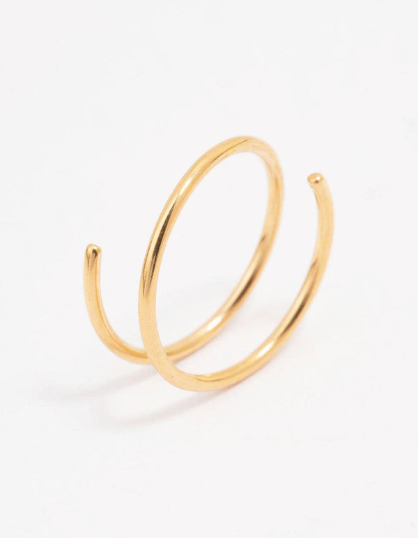 Gold Plated Titanium Twisted Nose Ring