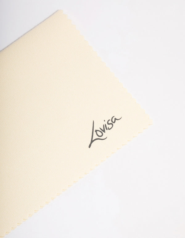 Cream Fabric Polishing Cloth