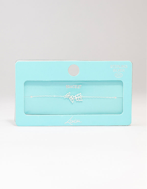 Sterling Silver Butterfly Chain Bracelet