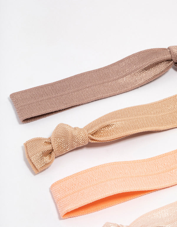 Flat Knitted Fabric Hair Ties 5-Pack