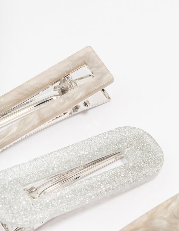 Acrylic Mixed Shape Hair Claw Clip