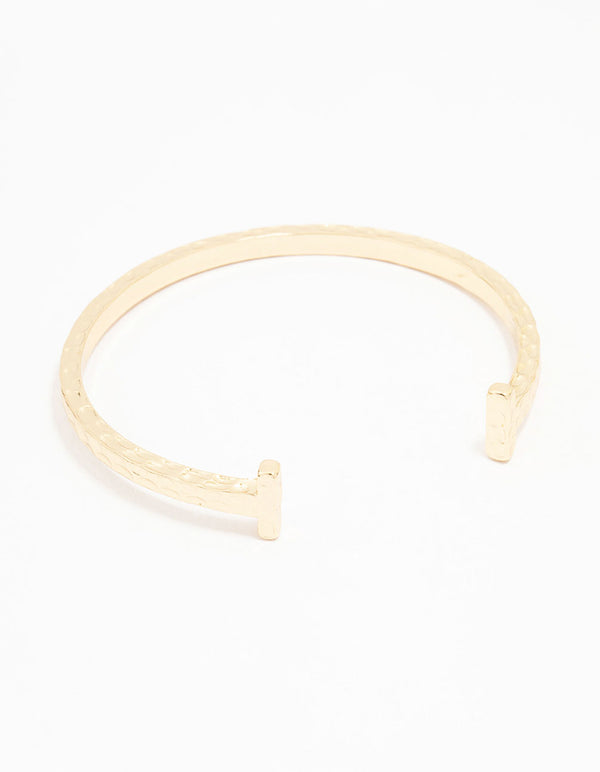 Gold T End Wrist Cuff