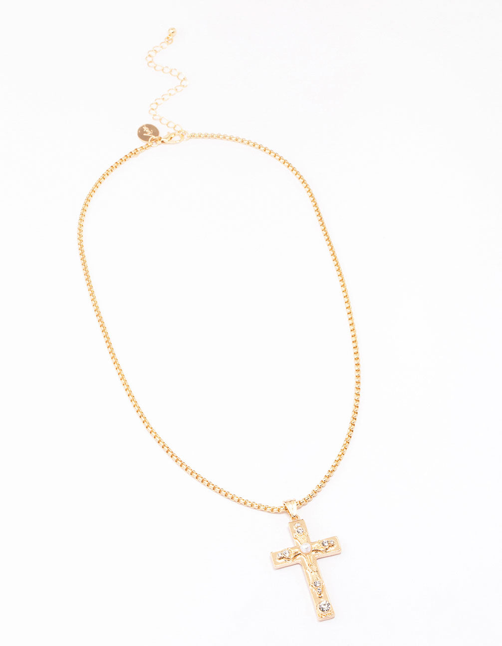 Gold Cross Pendant Necklace