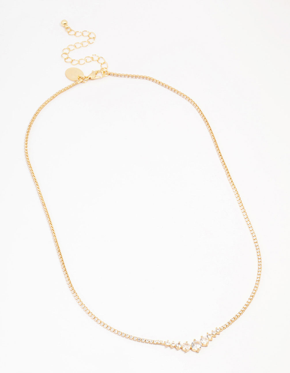 Gold Plated Symmetrical Graduating Round Necklace