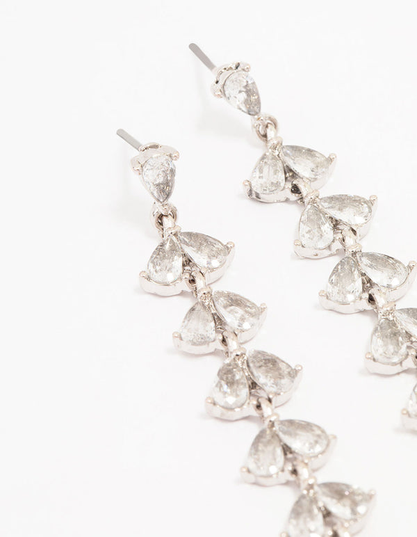 Silver Cubic Zirconia Drop Earrings