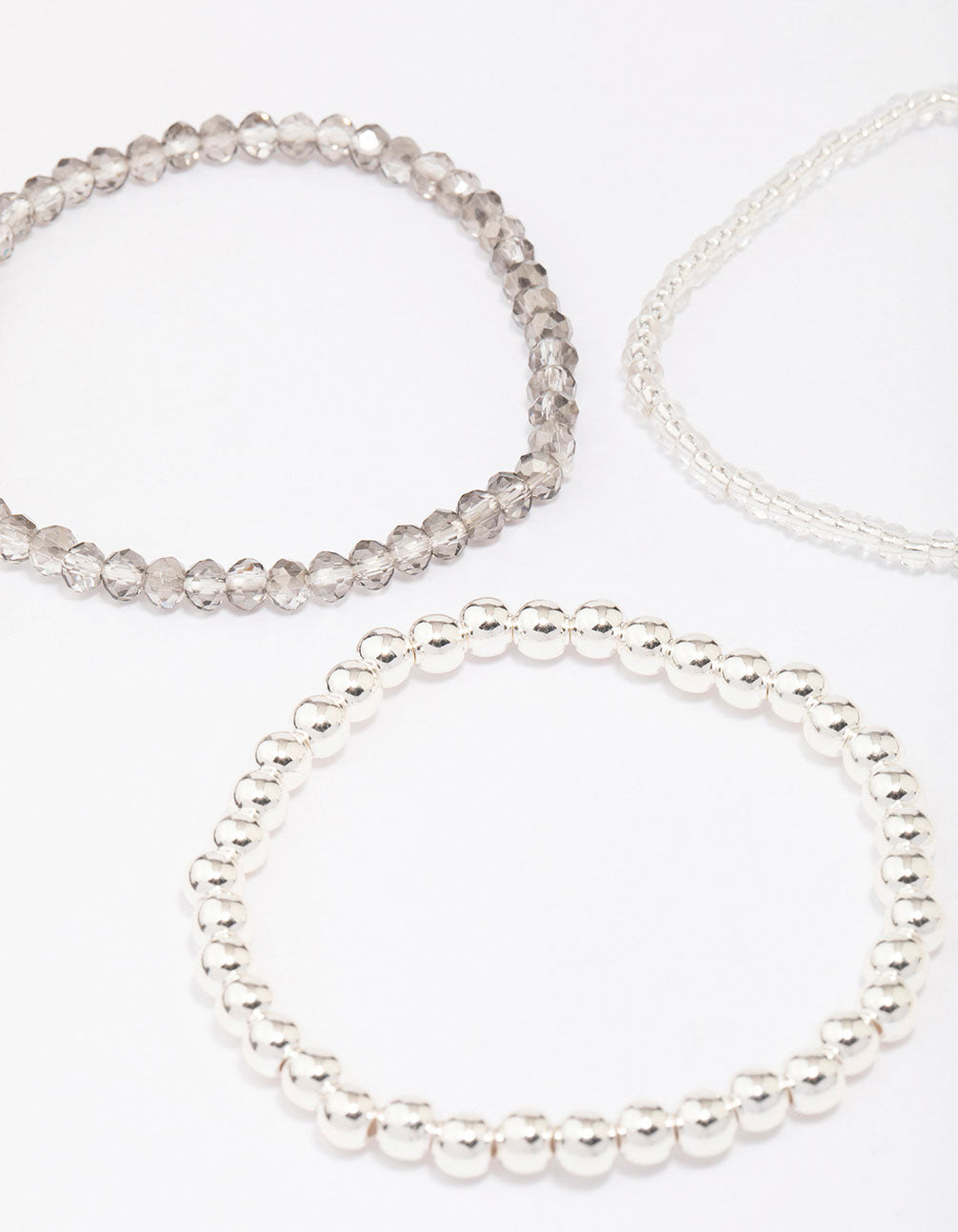 Silver Beaded & Pearl Bracelet 5-Pack