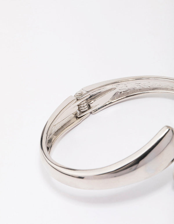 Silver Twisted Wrist Cuff