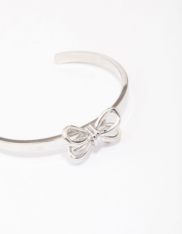 Silver Bow Wrist Cuff