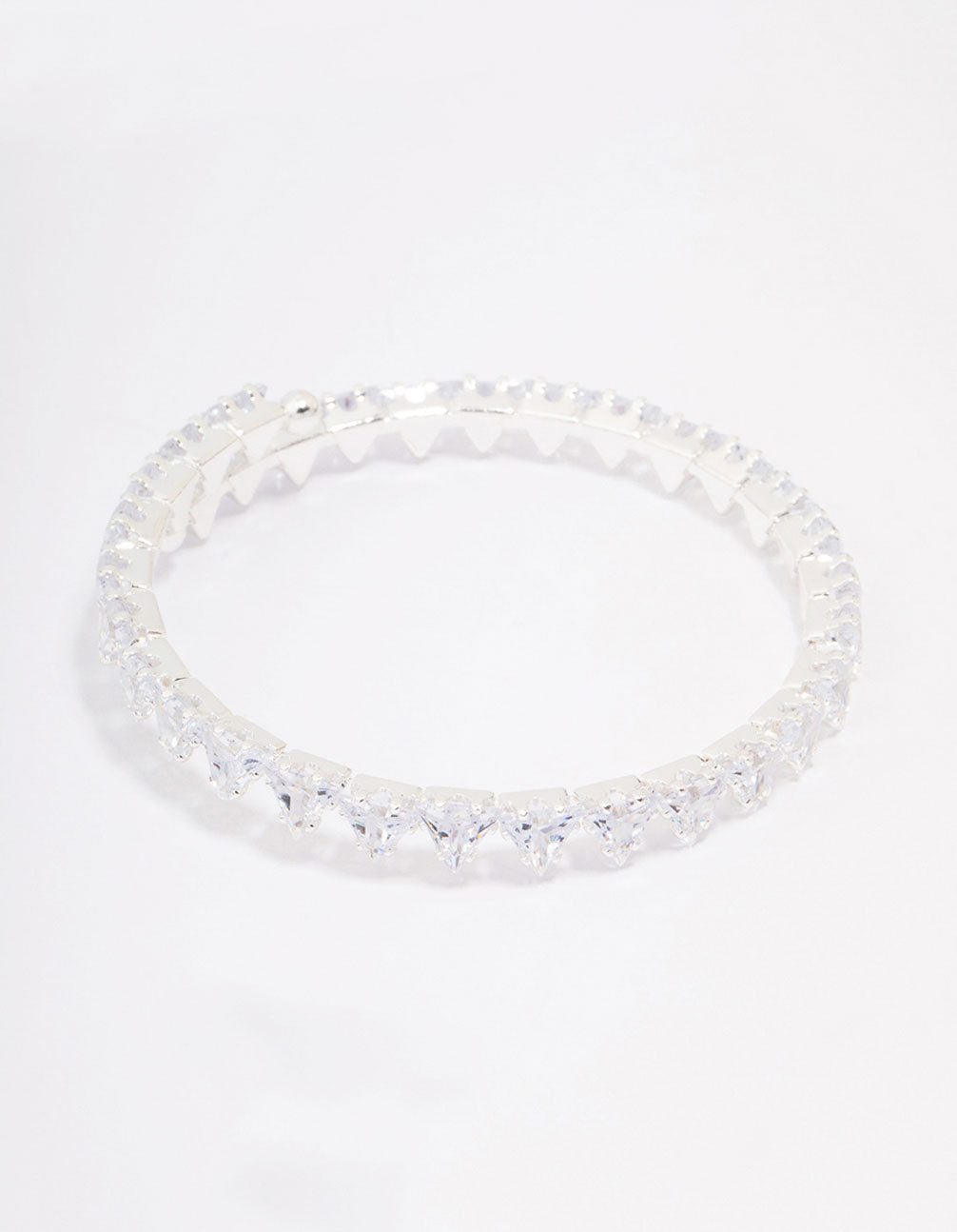 Silver Cubic Zirconia Wrist Cuff