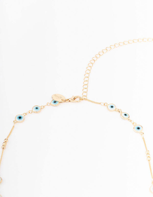 Gold Evil Eye Beaded Waist Chain