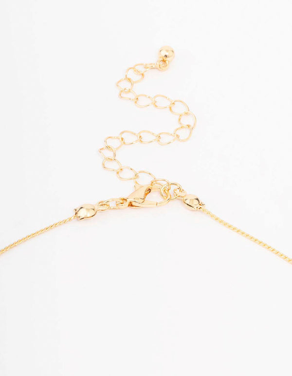Gold Long Mixed Beaded Necklace