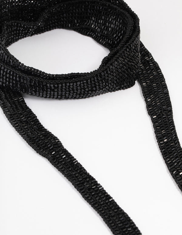 Thin Glass Beaded Scarf