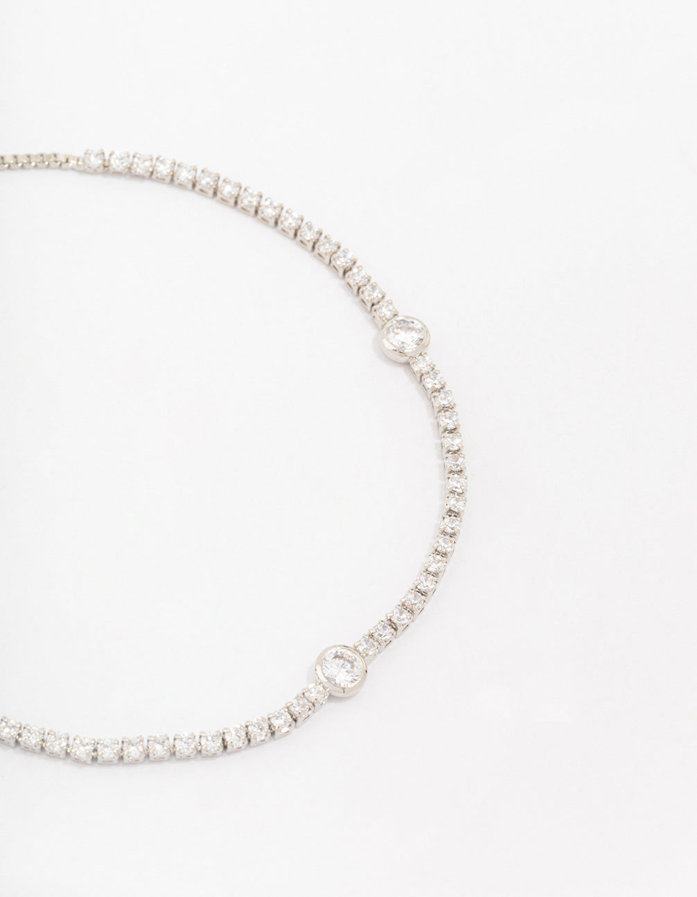 Silver Cubic Zirconia Toggle Bracelet