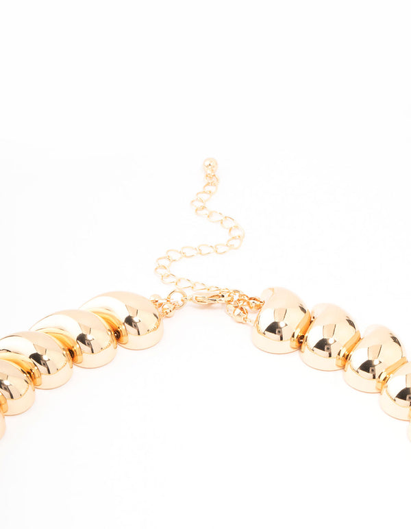 Gold Statement Bead Necklace