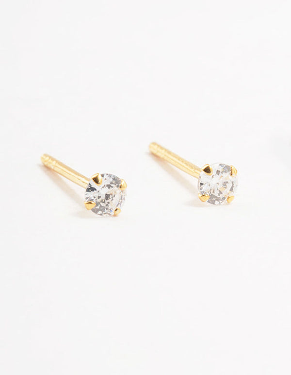 Gold Plated Sterling Silver Mini Starburst Earrings 2-Pack