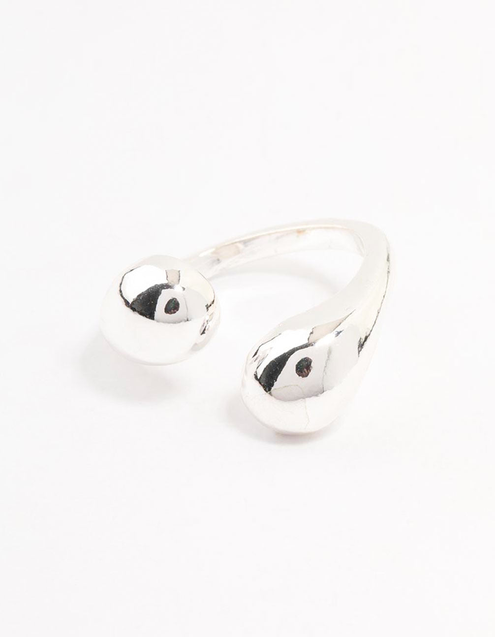 Silver Plated Sphere Wrapped Ring