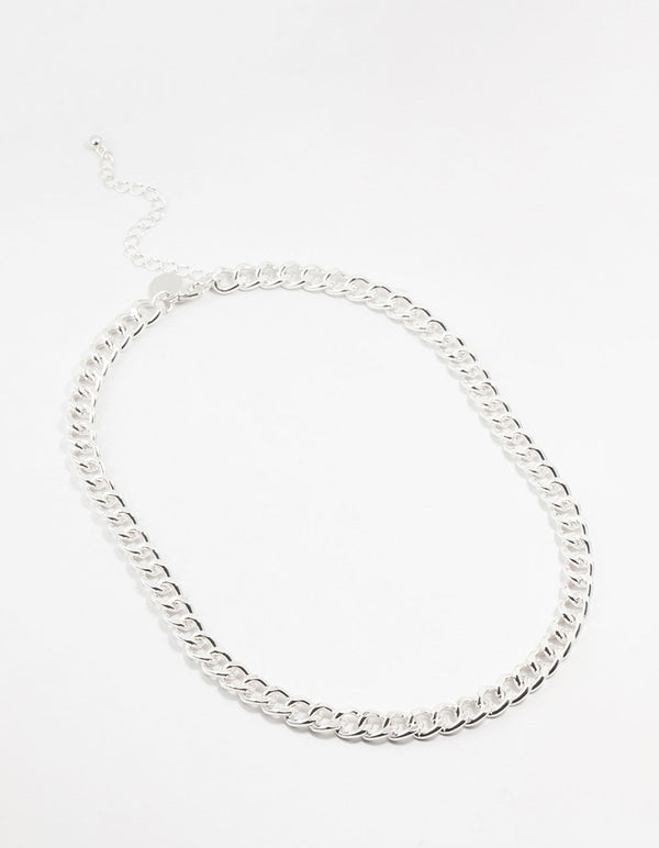 Silver Plated Curb Chain necklace