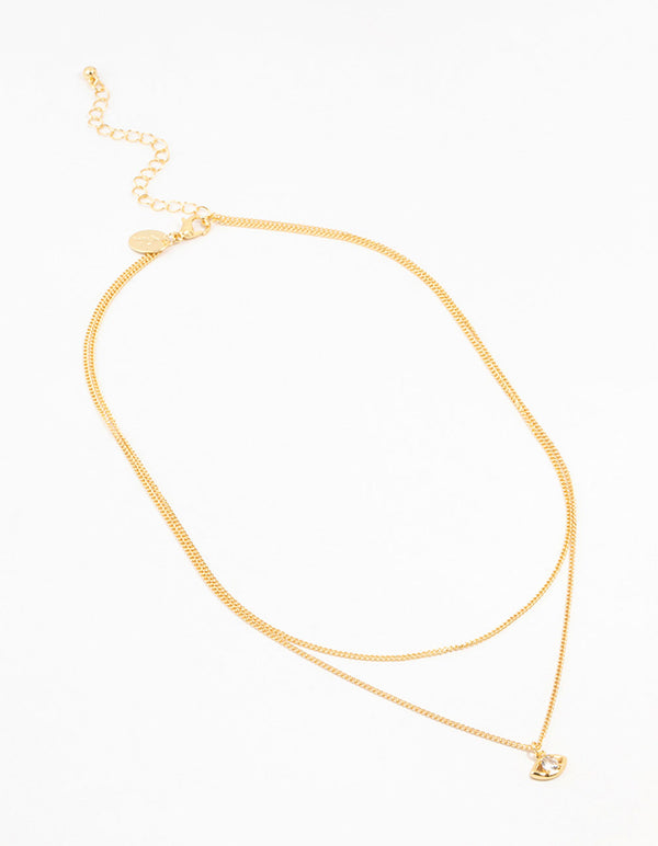 Gold Plated Evil Eye Chain Necklaces 2-Pack