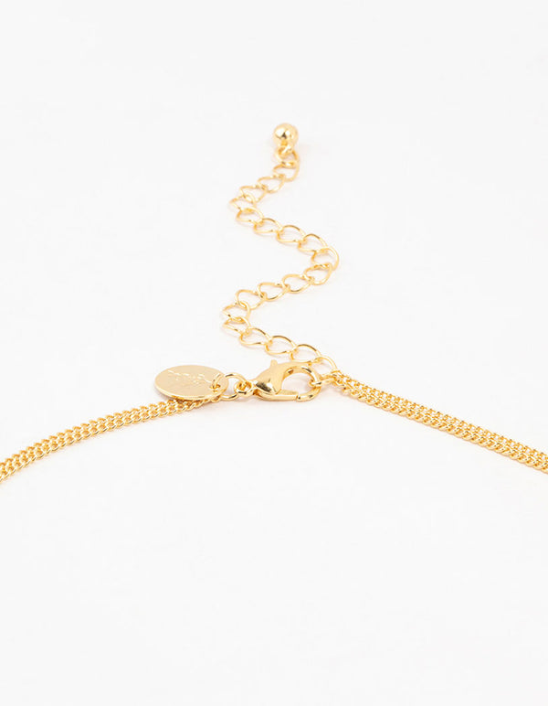 Gold Plated Evil Eye Chain Necklaces 2-Pack