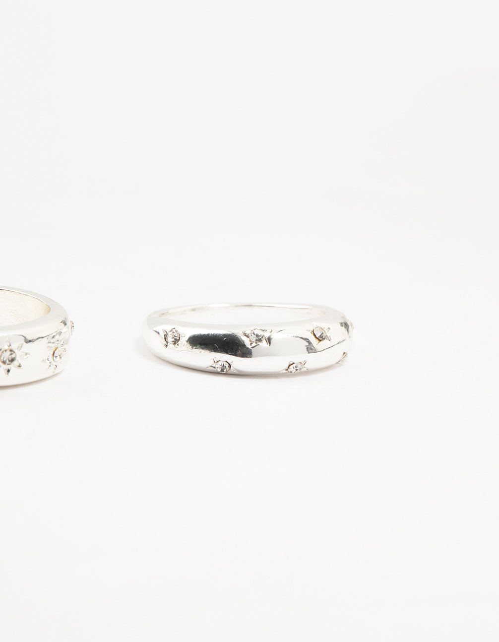 Silver Plated Celestial Star Rings 3-Pack