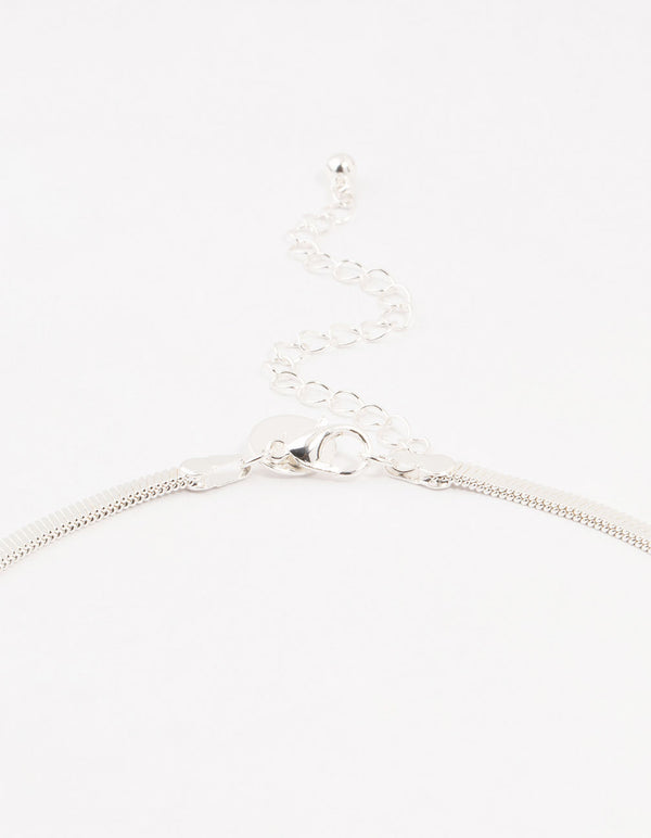 Silver Plated Clean Snake Chain Necklace
