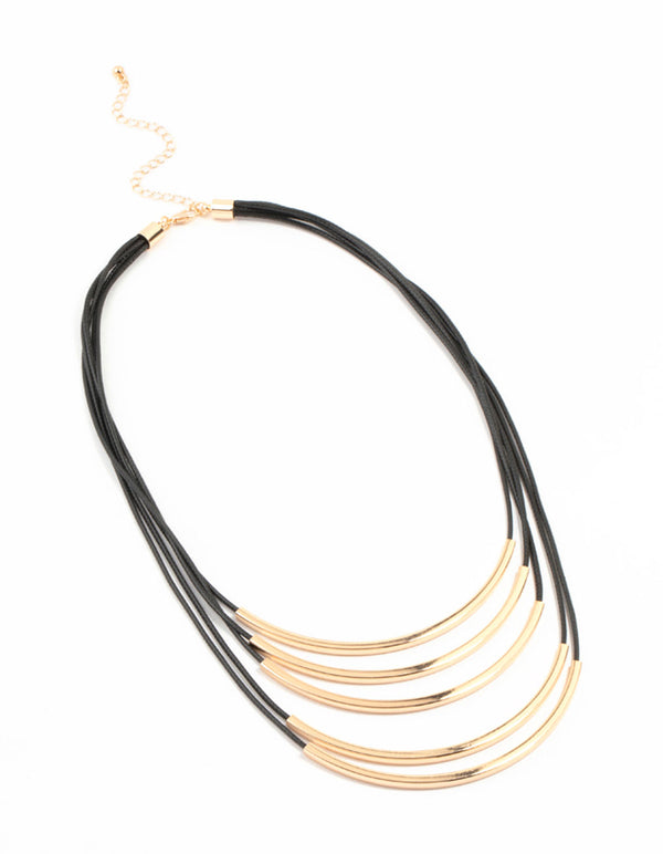 Gold Layered Cord Necklace