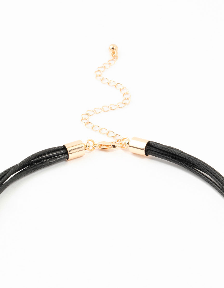 Gold Layered Cord Necklace