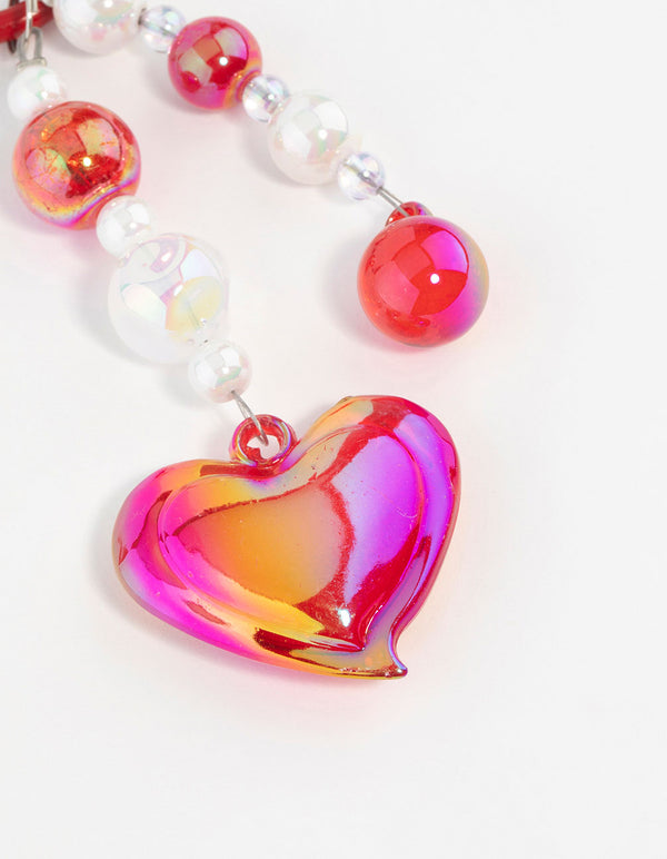 Pink Large Heart Keychain