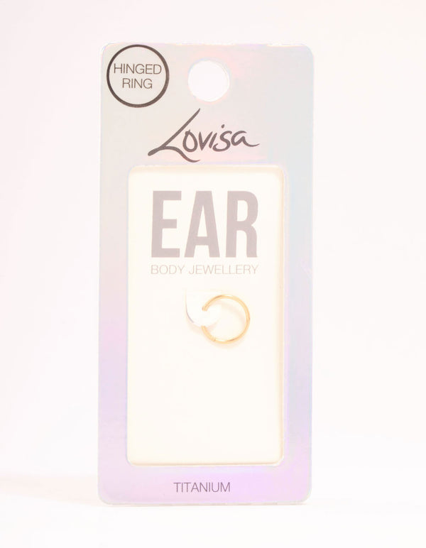 Gold Plated Titanium Clicker Ring