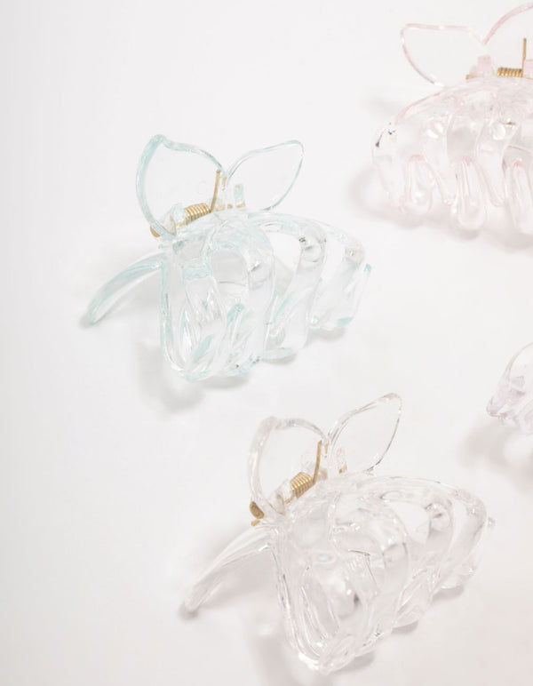 Transparent Butterfly Claw Clip 4-Pack