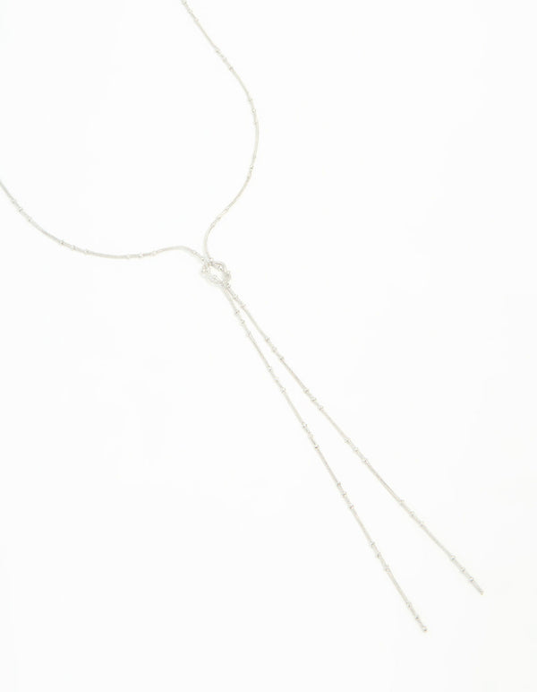 Silver Dainty Y-Necklace