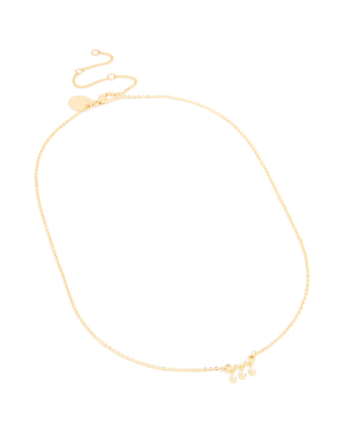 Gold Plated Cubic Zirconia 777 Angel Number Necklace