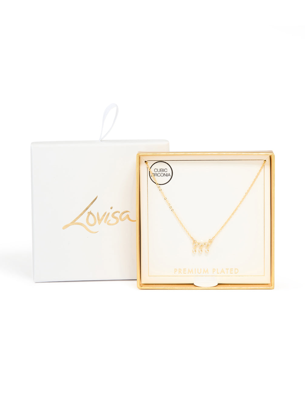 Gold Plated Cubic Zirconia 777 Angel Number Necklace