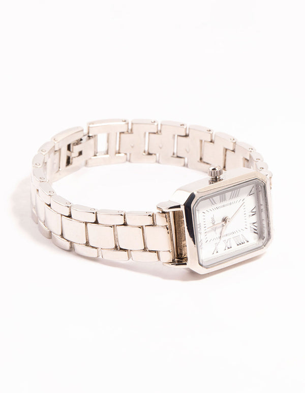Silver Rectangle Watch