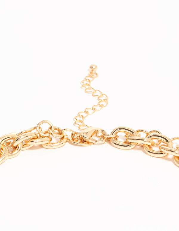 Gold Layered Heart Charm Necklace