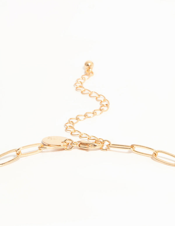 Gold Cross & Chili Charm Necklace