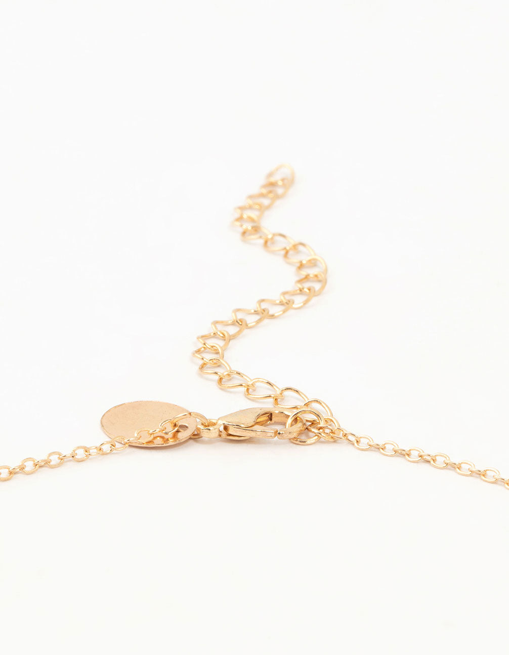 Gold Diamante Pearl Butterfly Y-Necklace