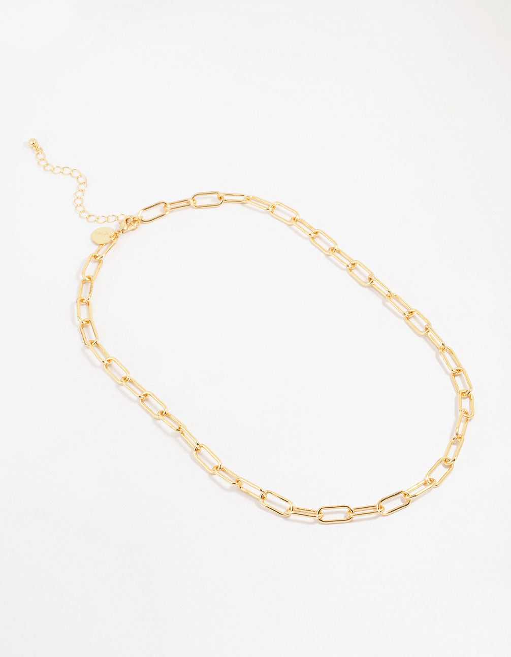 Gold Plated Oval Link Necklace