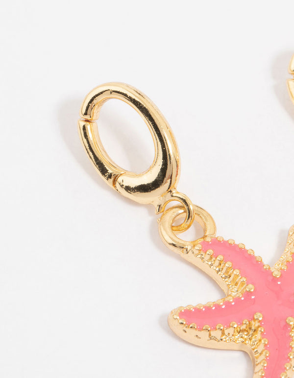 Gold Plated Coral & Chilli Charms 3-Pack