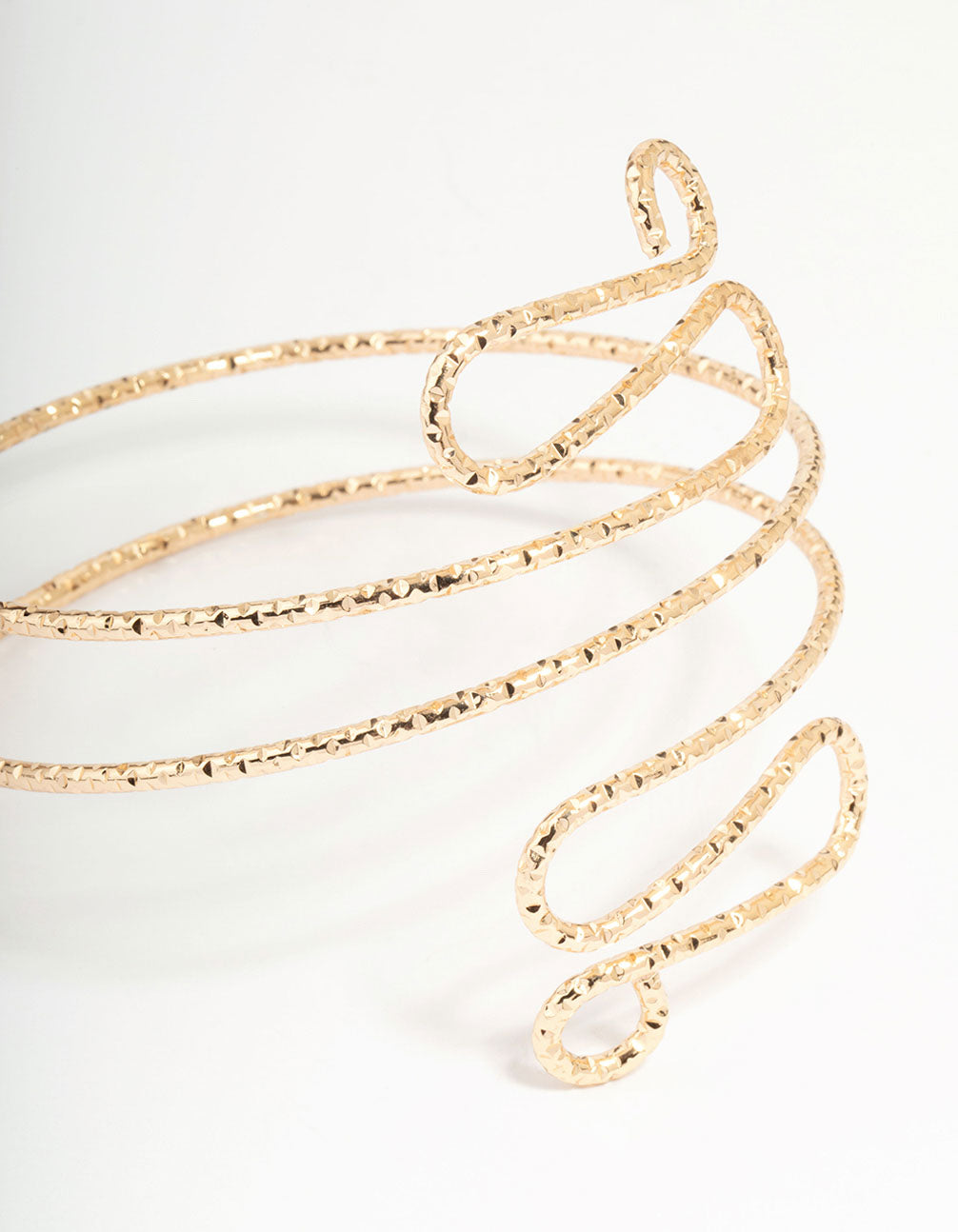 Gold Molten Twisted Arm Cuff