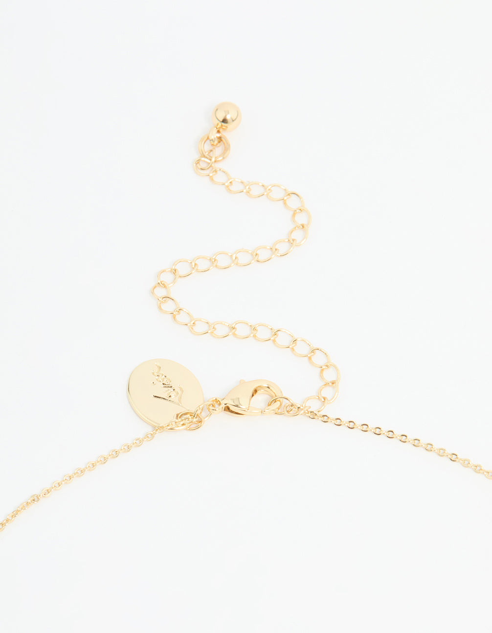 Gold Plated Mother Of Pearl & Cubic Zirconia Butterfly Y-Necklace