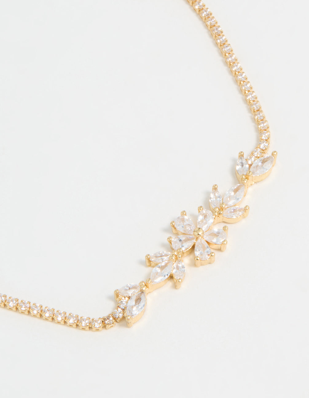 Gold Plated Flower Cupchain Bracelet