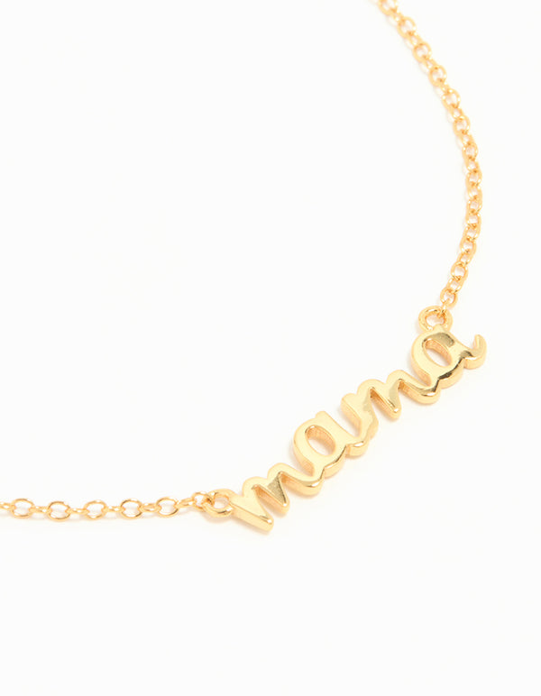 Gold Plated Sterling Silver Mama Toggle Bracelet