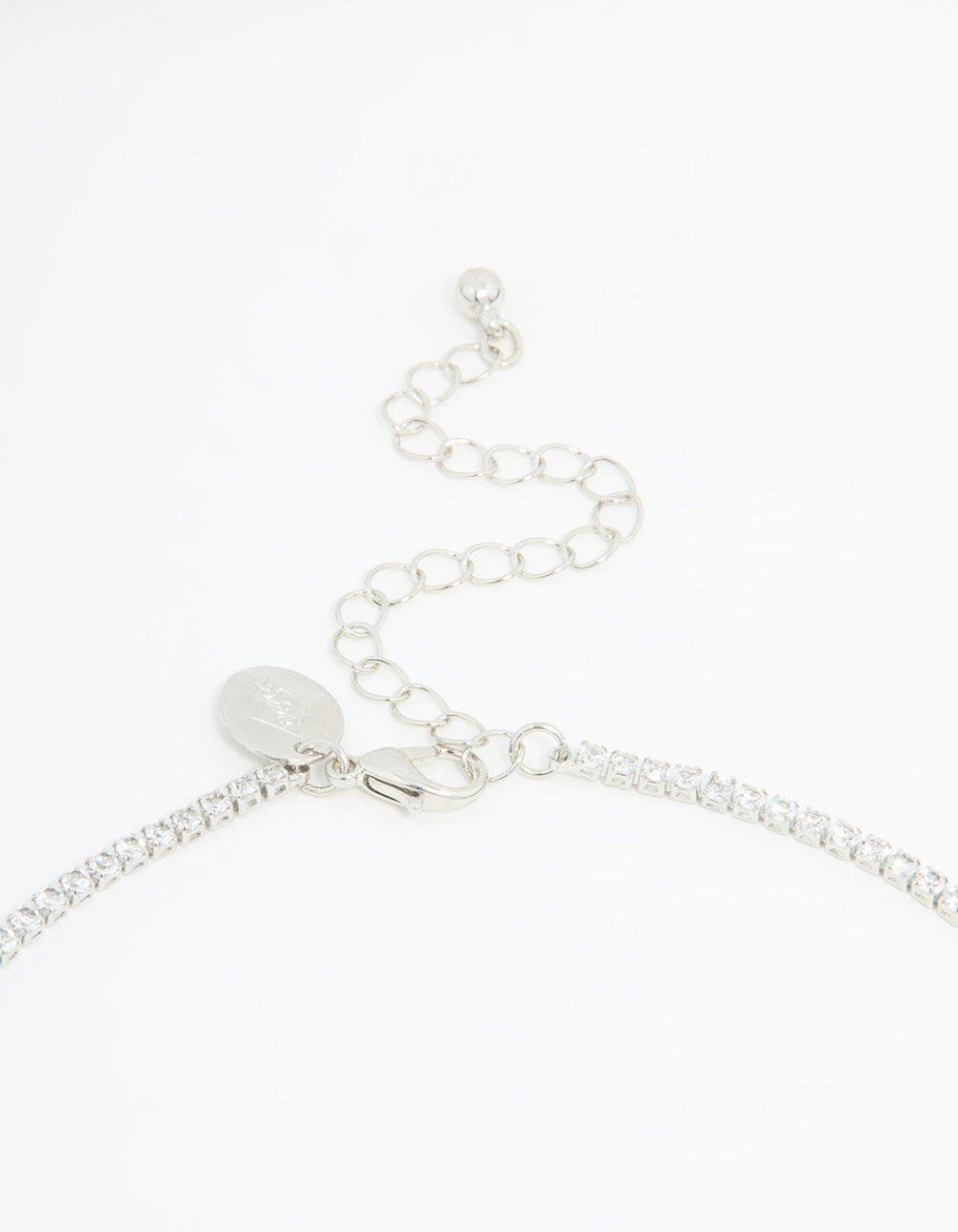 Silver Cubic Zirconia Drop Pear Necklace & Earrings Set