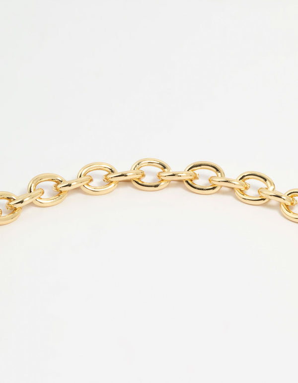 Gold Plated Heart T&O Necklace