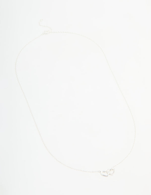 Sterling Silver Heart Link Necklace