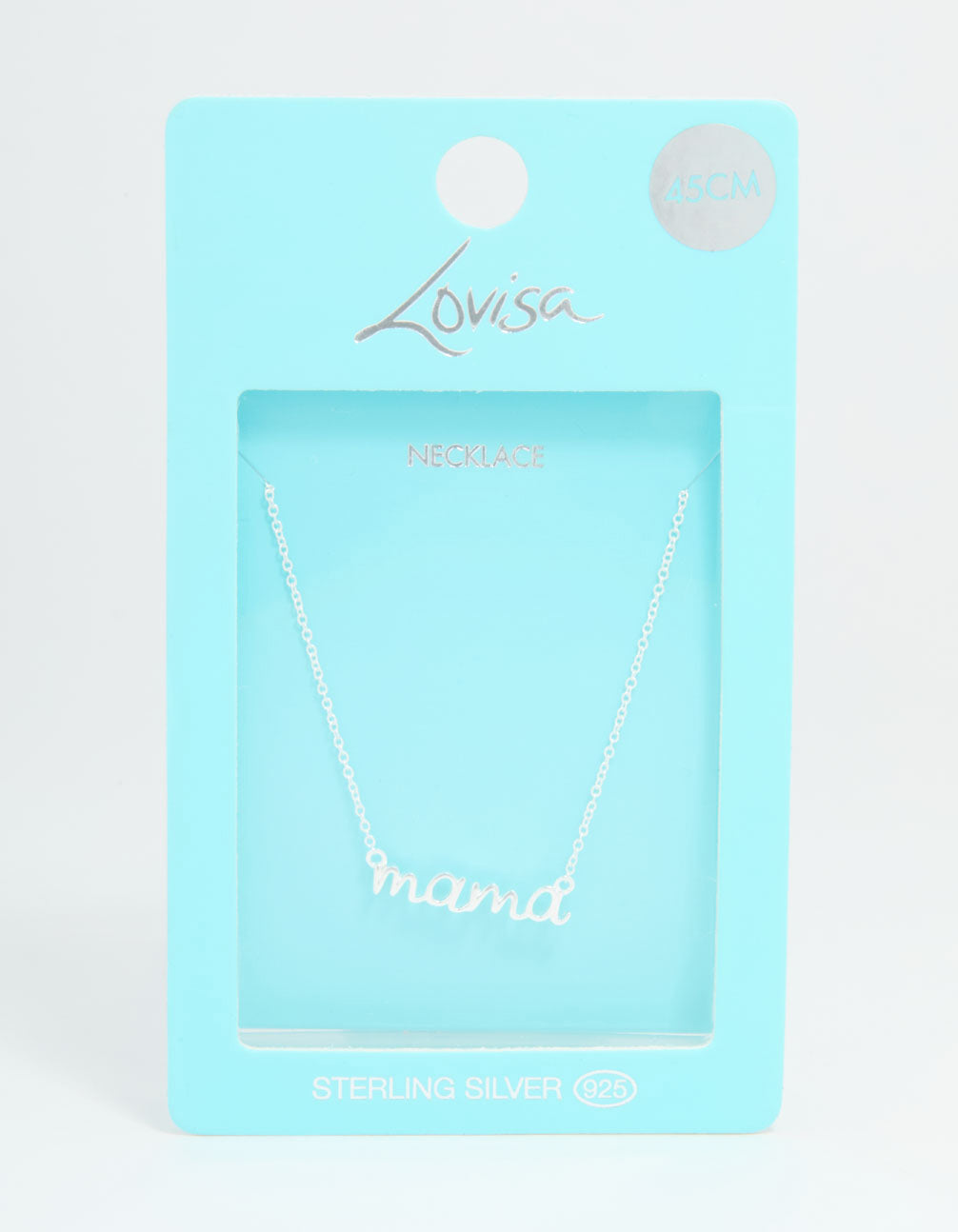 Sterling Silver Mama Pendant Necklace