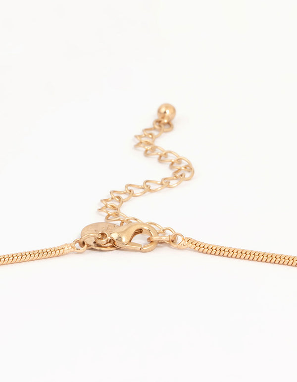 Gold & Black Beaded Layered Necklace